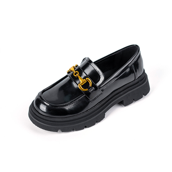 Loafersi, britanskog stila, gornji dio od PU-a, okrugli vrh, srednji povišeni pet 3-5 cm, gumena potplat