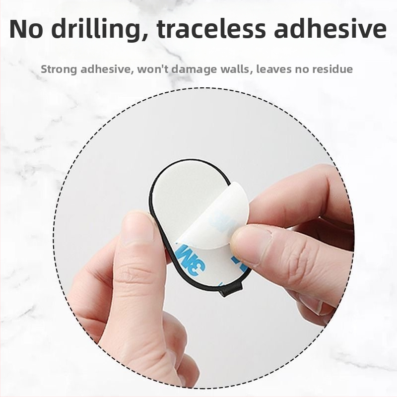 Адхезивна стенна закачалка - неръждаема стомана, двойна кука, модерен минималистичен стил, комплект 4 бр., носещ капацитет 15–20 кг