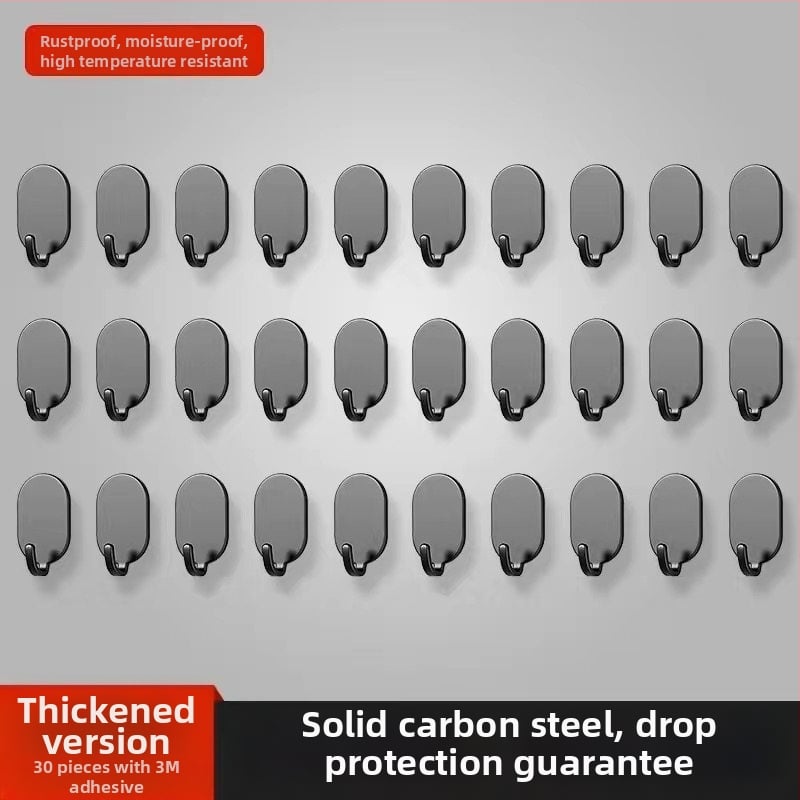 Адхезивна стенна закачалка - неръждаема стомана, двойна кука, модерен минималистичен стил, комплект 4 бр., носещ капацитет 15–20 кг