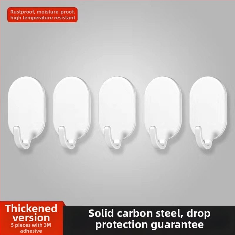 Адхезивна стенна закачалка - неръждаема стомана, двойна кука, модерен минималистичен стил, комплект 4 бр., носещ капацитет 15–20 кг