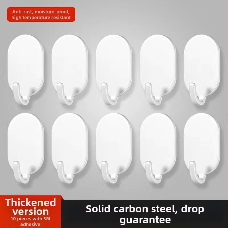 Адхезивна стенна закачалка - неръждаема стомана, двойна кука, модерен минималистичен стил, комплект 4 бр., носещ капацитет 15–20 кг