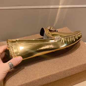 Muške Bean Shoes Slip-On, Gornji dio od mikrovlakna, Gumeni potplat, Okrugli vrh