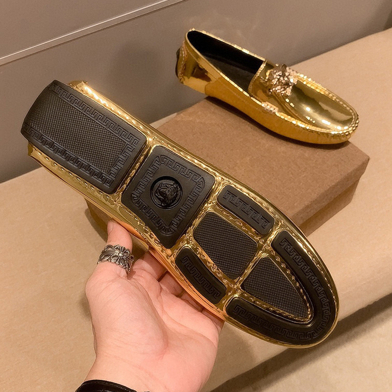 Muške Bean Shoes Slip-On, Gornji dio od mikrovlakna, Gumeni potplat, Okrugli vrh