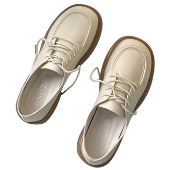 Дамски лофери с кръгла носка, средно висока горна част, гумена подметка, подплата от имитирана кожа, ниски токчета 1-3 cm