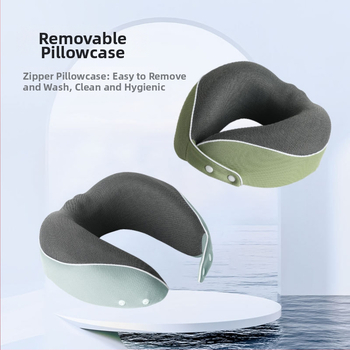 U-образна възглавничка за шията с паметна пяна, трикотажна материя, универсална съвместимост, модерен минималистичен стил