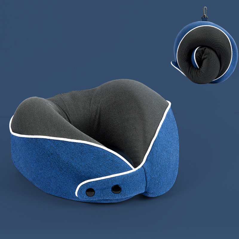 U-образна възглавничка за шията с паметна пяна, трикотажна материя, универсална съвместимост, модерен минималистичен стил