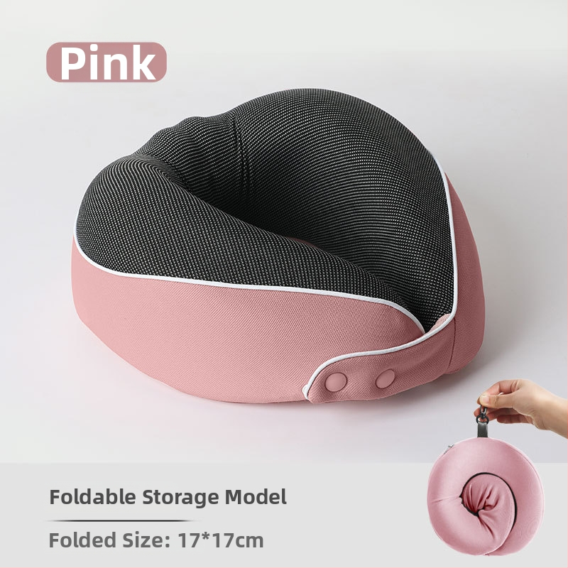 U-образна възглавничка за шията с паметна пяна, трикотажна материя, универсална съвместимост, модерен минималистичен стил