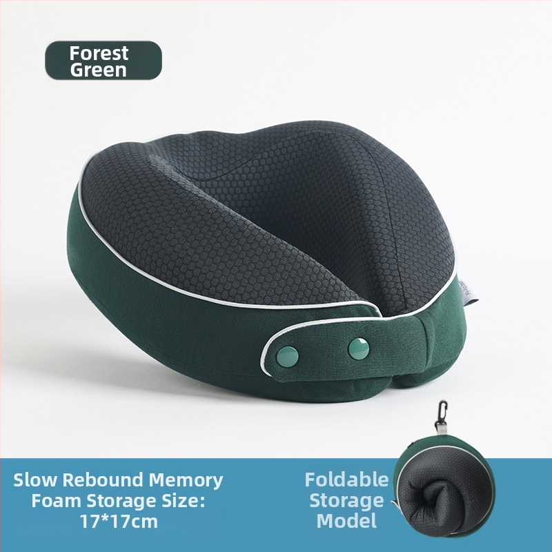 U-образна възглавничка за шията с паметна пяна, трикотажна материя, универсална съвместимост, модерен минималистичен стил