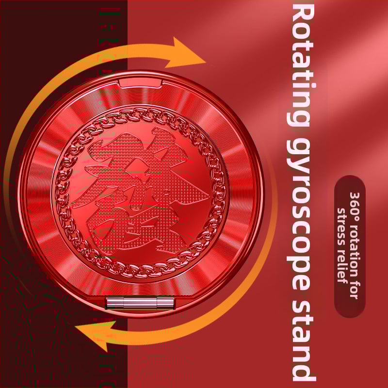 Prindere pentru telefon cu inel și suport rotativ, model universal, plastic + metal, fixare adezivă și pliere, anti-șoc