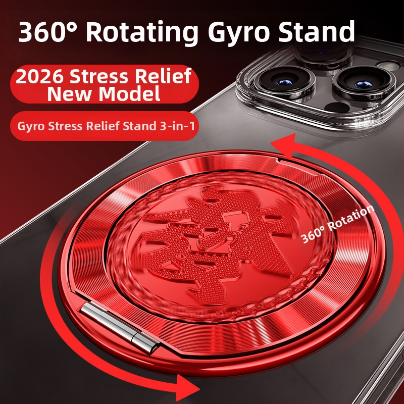 Prindere pentru telefon cu inel și suport rotativ, model universal, plastic + metal, fixare adezivă și pliere, anti-șoc