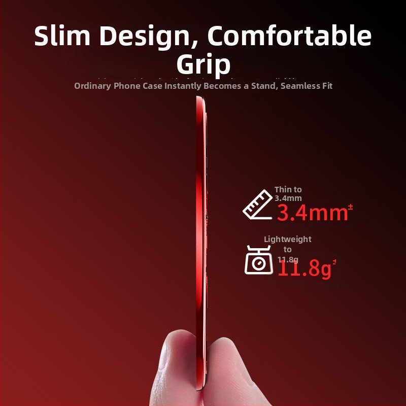 Prindere pentru telefon cu inel și suport rotativ, model universal, plastic + metal, fixare adezivă și pliere, anti-șoc