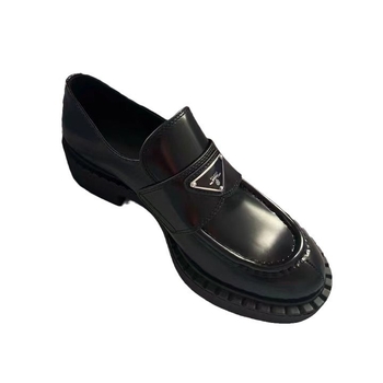 Loafers s gornjim dijelom od teleće kože, PU đon, 3-5 cm debeli pet, ulošak od ovčje kože