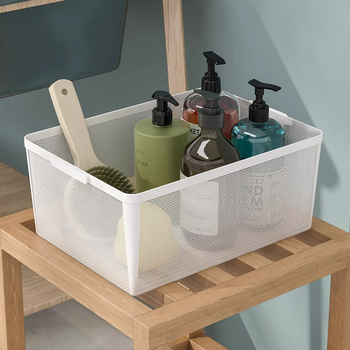 Coș de depozitare dreptunghiular din oțel carbon pentru gustări și uz general – design modern minimalist