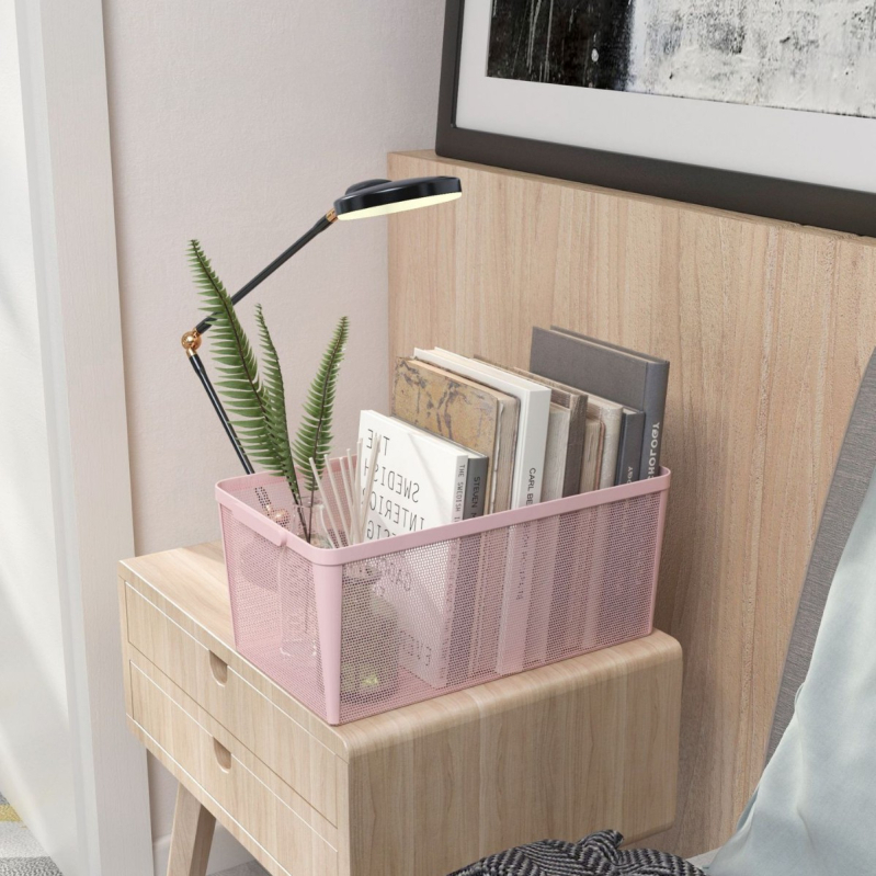 Coș de depozitare dreptunghiular din oțel carbon pentru gustări și uz general – design modern minimalist