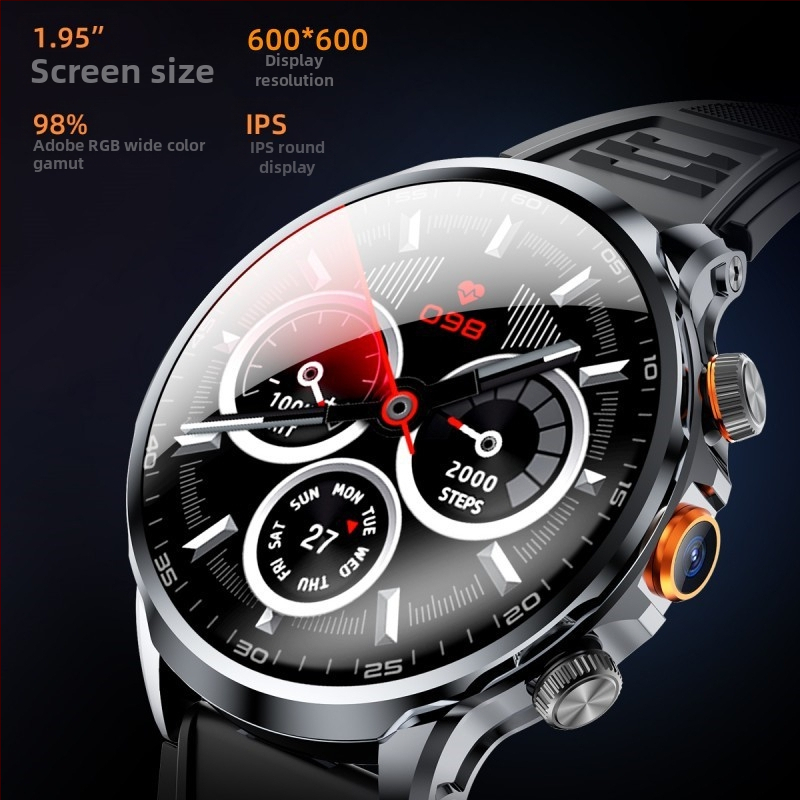 Pametni sat sa slotom za SIM karticu, kružni brojčanik, kamera, brojanje koraka, mjerenje otkucaja srca