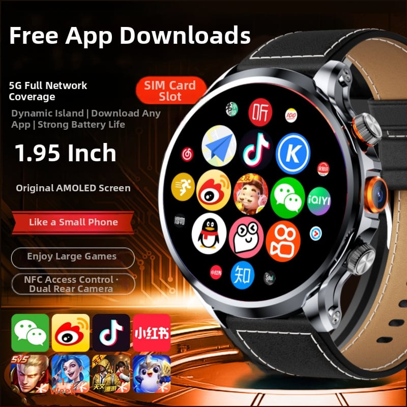 Pametni sat sa slotom za SIM karticu, kružni brojčanik, kamera, brojanje koraka, mjerenje otkucaja srca