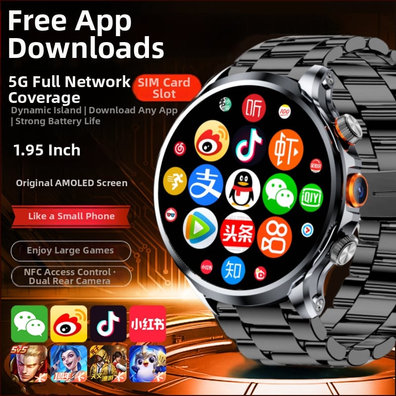 Pametni sat sa slotom za SIM karticu, kružni brojčanik, kamera, brojanje koraka, mjerenje otkucaja srca