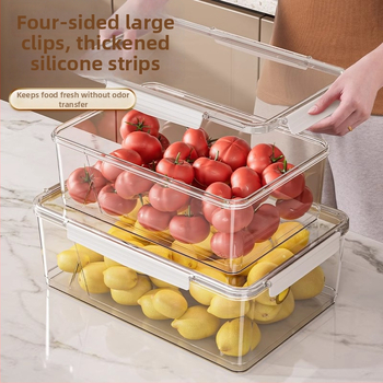 HAIPU Пластмасова кутия за съхранение на пресни продукти – прост и модерен дизайн, 1 бр., запазва свежестта и осигурява уплътнение