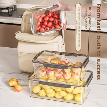 HAIPU Пластмасова кутия за съхранение на пресни продукти – прост и модерен дизайн, 1 бр., запазва свежестта и осигурява уплътнение