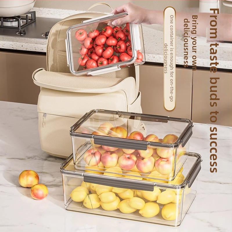 HAIPU Пластмасова кутия за съхранение на пресни продукти – прост и модерен дизайн, 1 бр., запазва свежестта и осигурява уплътнение