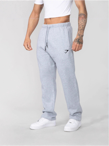 Pantaloni sport pentru bărbați, croială slim, imprimeu, talie medie, închidere cu șnur, 95% poliester