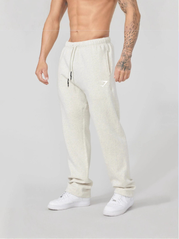 Pantaloni sport pentru bărbați, croială slim, imprimeu, talie medie, închidere cu șnur, 95% poliester