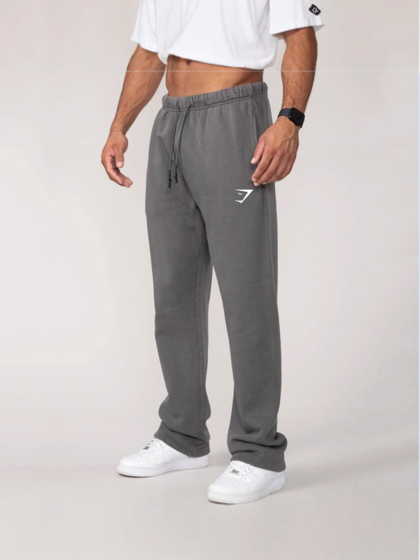 Pantaloni sport pentru bărbați, croială slim, imprimeu, talie medie, închidere cu șnur, 95% poliester