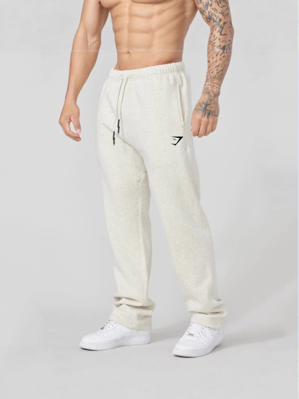 Pantaloni sport pentru bărbați, croială slim, imprimeu, talie medie, închidere cu șnur, 95% poliester