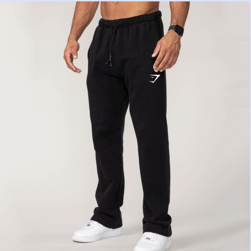Pantaloni sport pentru bărbați, croială slim, imprimeu, talie medie, închidere cu șnur, 95% poliester