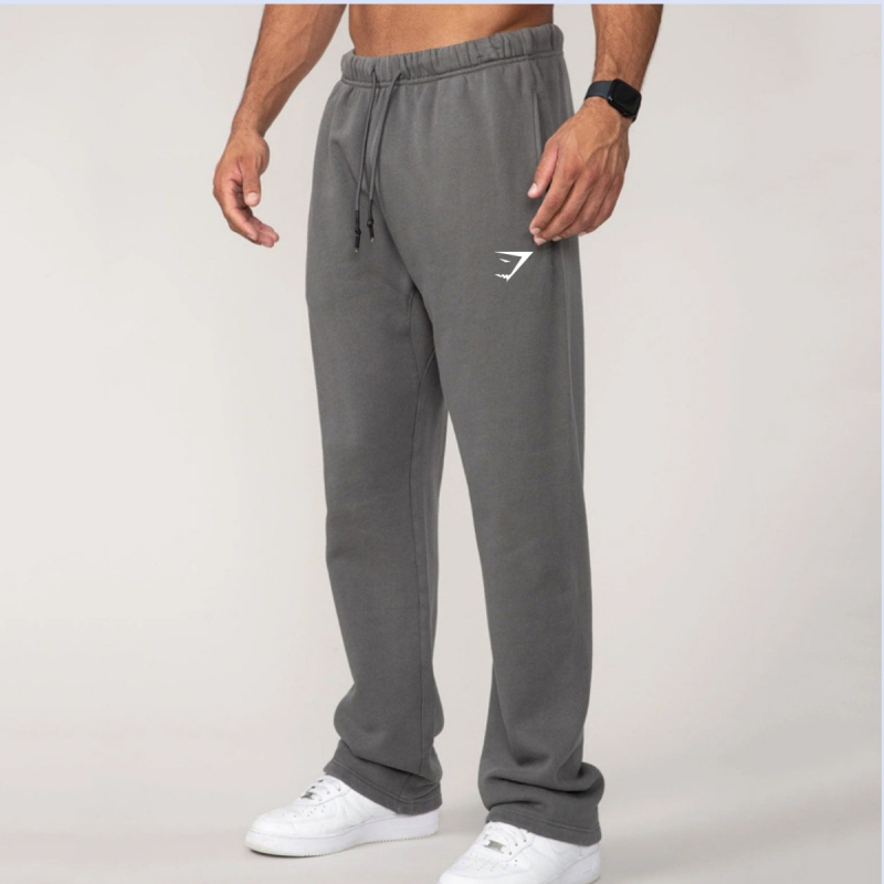 Pantaloni sport pentru bărbați, croială slim, imprimeu, talie medie, închidere cu șnur, 95% poliester