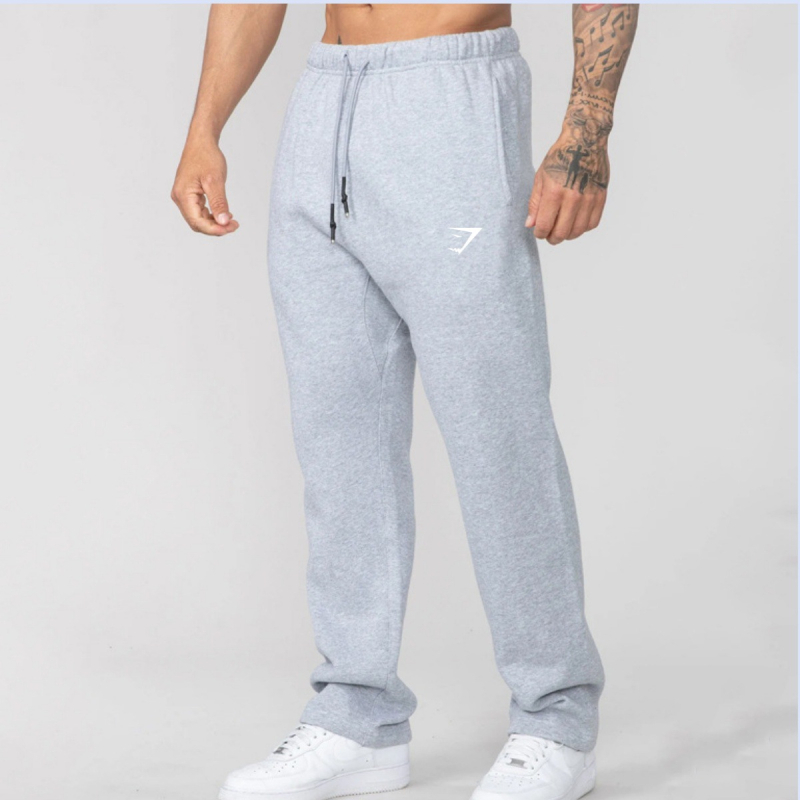 Pantaloni sport pentru bărbați, croială slim, imprimeu, talie medie, închidere cu șnur, 95% poliester
