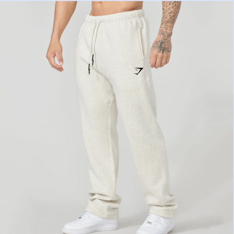 Pantaloni sport pentru bărbați, croială slim, imprimeu, talie medie, închidere cu șnur, 95% poliester