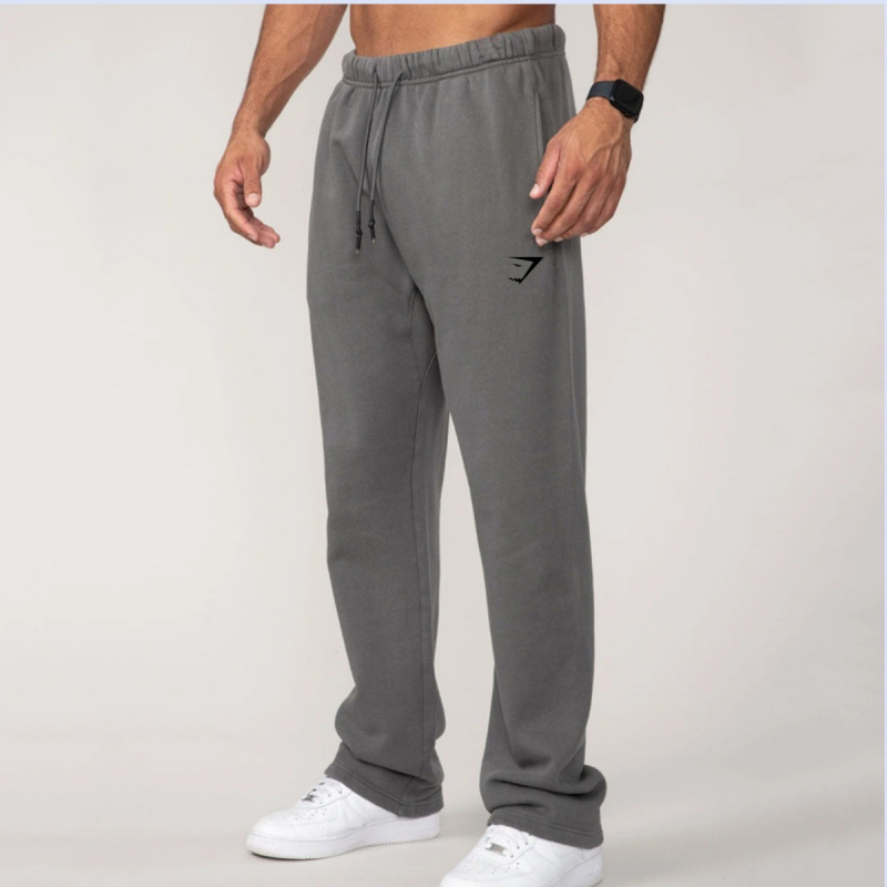 Pantaloni sport pentru bărbați, croială slim, imprimeu, talie medie, închidere cu șnur, 95% poliester