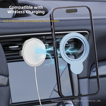 Univerzalni metalni držač za telefon s magnetskim prstenom i ljepilnim držačem; sklapanja podrška; prilagodba; opći stil