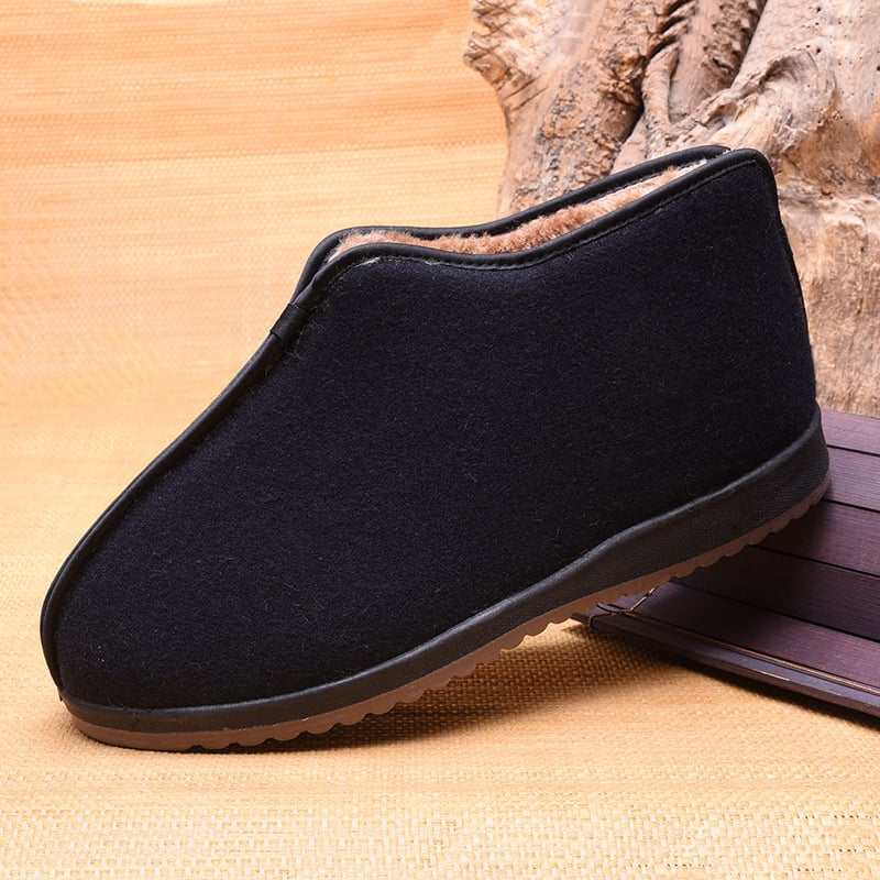 Zimske muške vunene papuče, Velvet High-Top stil, Old Beijing platnate cipele
