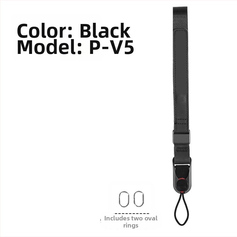 Zglobna ručna traka za kameru P-V1 — brzo otpuštanje, magnetski prilagodljivi remen; za DSLR i bez ogledala kamere; Materijal: webbing + koža + ABS; Težina: 50 g