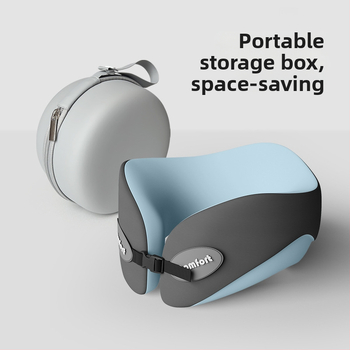 Μαξιλάρι λαιμού U-σχήματος για ταξίδια με αφρού μνήμης (Υλικό γέμισης: μνήμης αφρού; Υλικό καλύμματος: χημική ίνα; Στυλ: μοντέρνα απλότητα; Τύπος μαξιλαριού: U-σχήματος για ταξίδια; Βάρος: ≤0,5 kg)