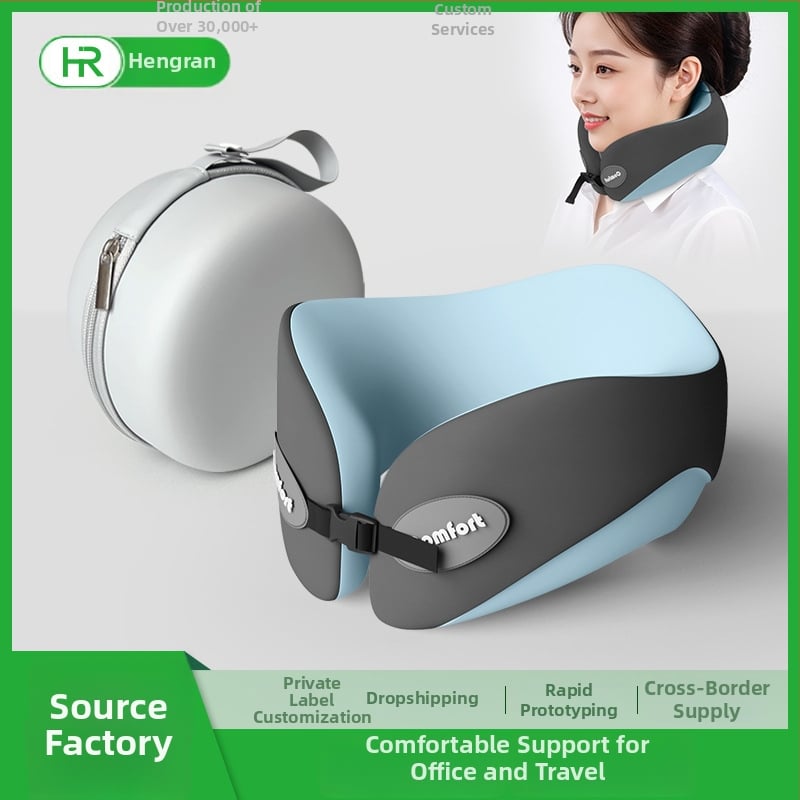 Μαξιλάρι λαιμού U-σχήματος για ταξίδια με αφρού μνήμης (Υλικό γέμισης: μνήμης αφρού; Υλικό καλύμματος: χημική ίνα; Στυλ: μοντέρνα απλότητα; Τύπος μαξιλαριού: U-σχήματος για ταξίδια; Βάρος: ≤0,5 kg)