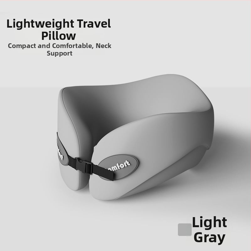 Μαξιλάρι λαιμού U-σχήματος για ταξίδια με αφρού μνήμης (Υλικό γέμισης: μνήμης αφρού; Υλικό καλύμματος: χημική ίνα; Στυλ: μοντέρνα απλότητα; Τύπος μαξιλαριού: U-σχήματος για ταξίδια; Βάρος: ≤0,5 kg)