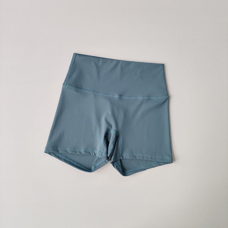 Ženske sportske kratke hlače srednjeg struka, uski kroj, brzo sušeće, 75% spandex, bez podstave