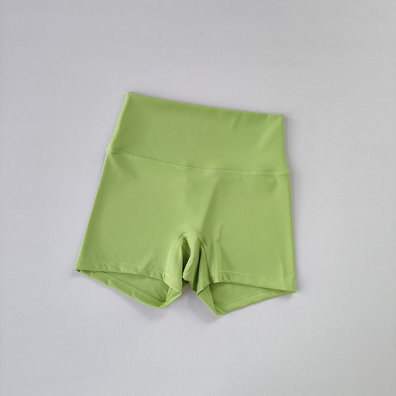 Ženske sportske kratke hlače srednjeg struka, uski kroj, brzo sušeće, 75% spandex, bez podstave