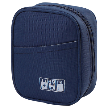 Kockasta torbica za pohranu elektroničkih uređaja, Oxford tkanina, višenamjenska, za putovanja i kućnu upotrebu; prostor za kozmetiku i predmete na stolu