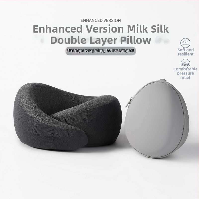 Αφρός μνήμης μαξιλάρι αυχένα ταξιδιού σε σχήμα U με κάλυμμα από μεταξωτό γάλα, μινιμαλιστικό στυλ, Σειρά Snail Pillow, για όλες τις ηλικίες