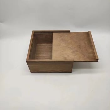 Drevená šperkovnica, darčeková krabička s posúvacím viečkom, minimalistický retro dizajn, gravírovanie, vnútorné vypodloženie voliteľné