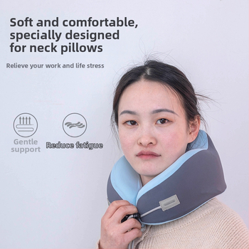 У-образна пътуваща възглавница за шията от паметна пяна с Ice Silk плат, за възрастни, бизнес стил
