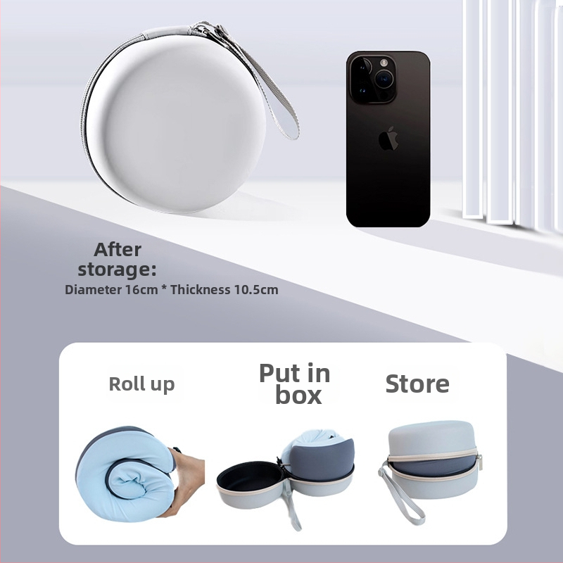 У-образна пътуваща възглавница за шията от паметна пяна с Ice Silk плат, за възрастни, бизнес стил