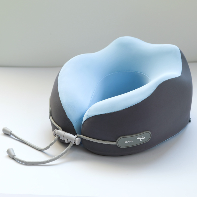 У-образна пътуваща възглавница за шията от паметна пяна с Ice Silk плат, за възрастни, бизнес стил