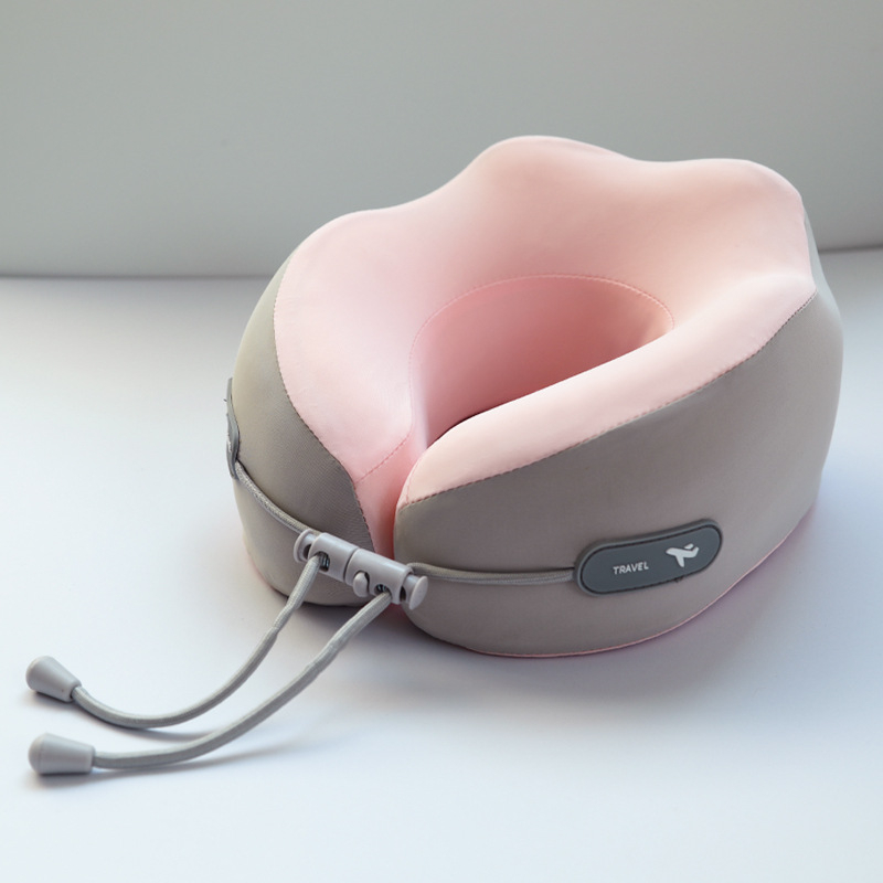 У-образна пътуваща възглавница за шията от паметна пяна с Ice Silk плат, за възрастни, бизнес стил