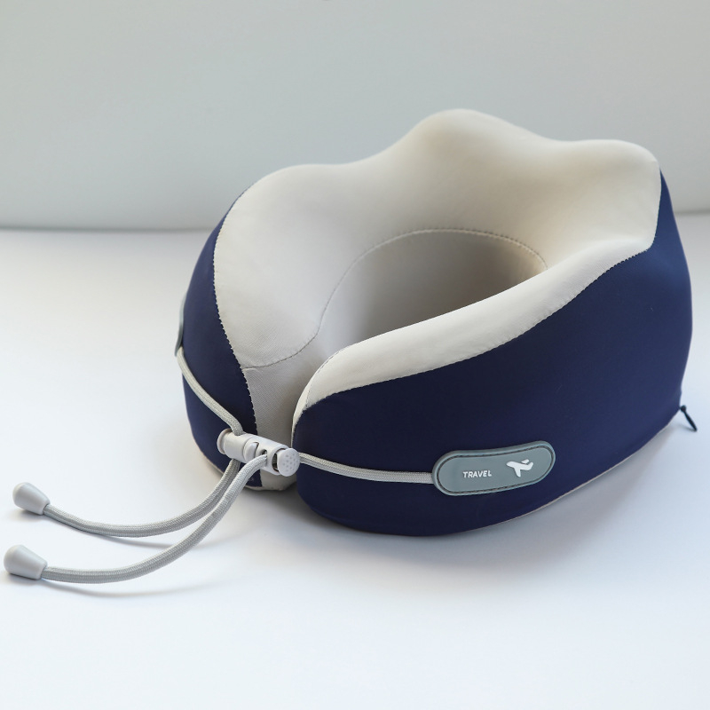 У-образна пътуваща възглавница за шията от паметна пяна с Ice Silk плат, за възрастни, бизнес стил
