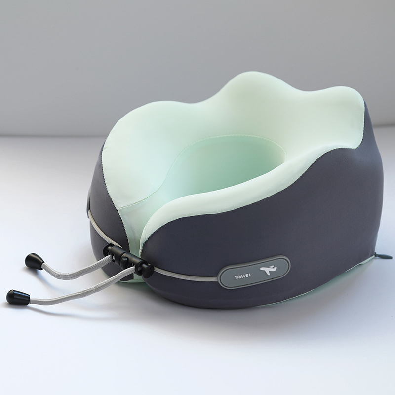 У-образна пътуваща възглавница за шията от паметна пяна с Ice Silk плат, за възрастни, бизнес стил